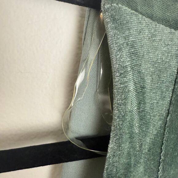 Rewind Womens Babydoll Empire Waist Velvet Mini Olive Green Velvet Dress XS - Picture 10 of 12